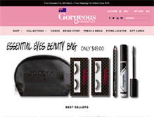 Tablet Screenshot of gorgeouscosmetics.com.au